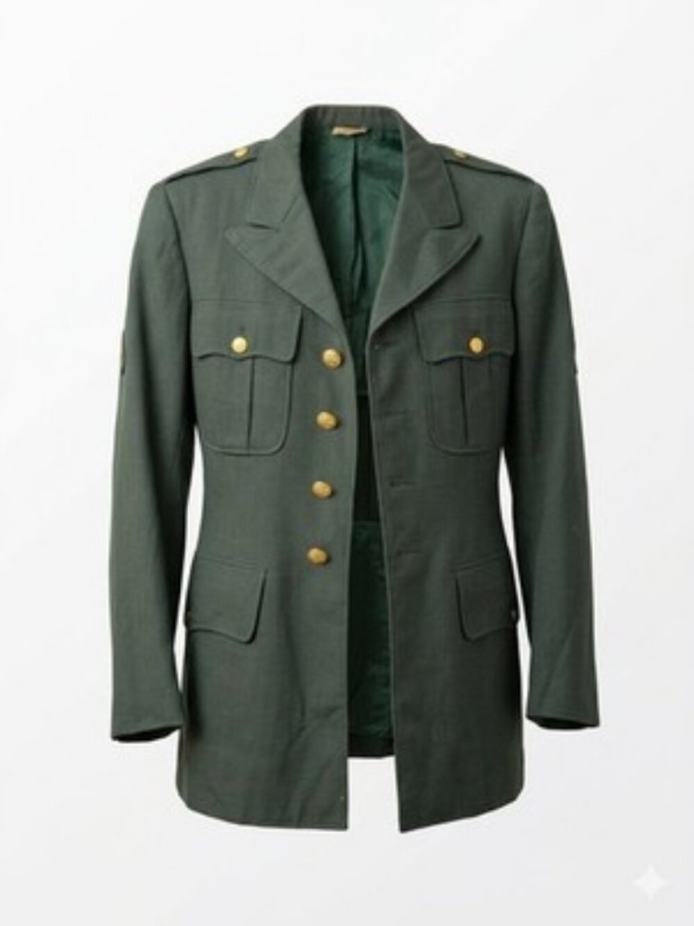 Vintage US Army Service Uniform Dress Jacket Coat - 36 Regular - Army Green 44
